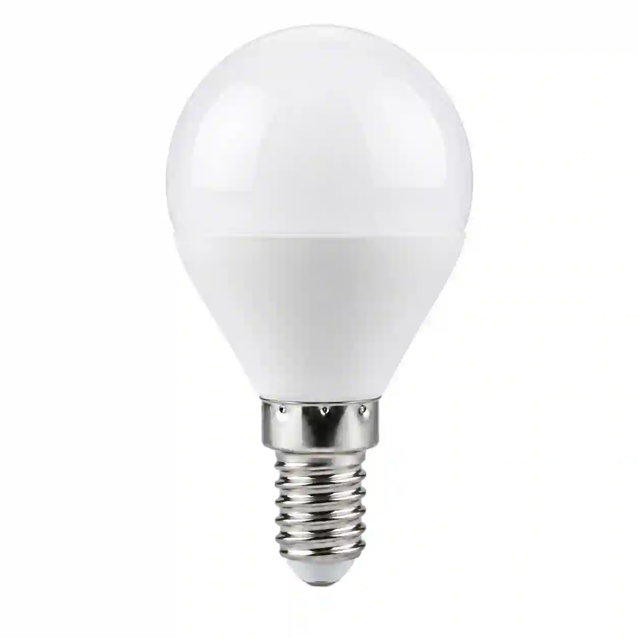 LED žárovka E14 s kulatou baňkou G45 v bílém matném provedení